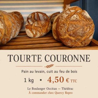 Tourte couronne pain - 1 kg — Quercy Repro
