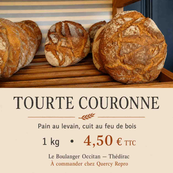 Tourte couronne pain - 1 kg — Quercy Repro